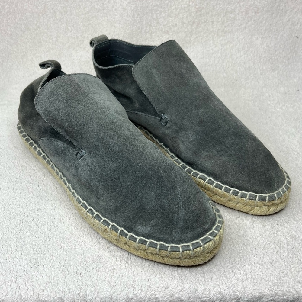 Vince Ronan Suede Slip/Pull On Espadrille Flat Ankle Booties Women’s 8 Gray Boho - Picture 2 of 12